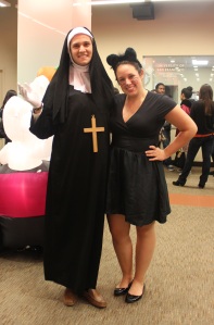 Johnny Chibnall and Makenzi Brown of the ASUSF Senate Executive Board took part in the Halloween fun dressed as a nun and cat. (Photo by Danielle Maingot)
