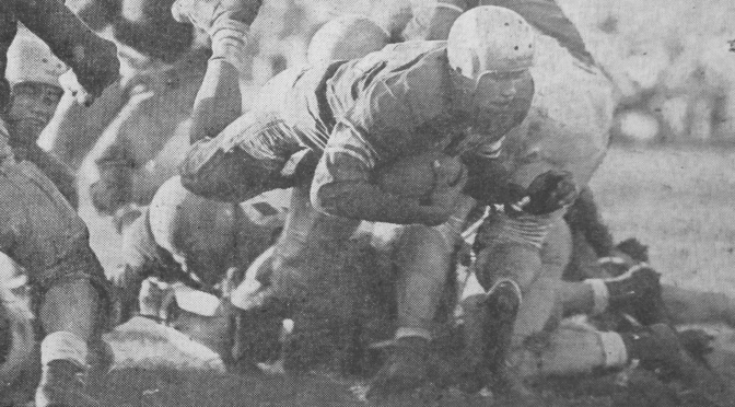 Running back Ollie Matson had a magnificent 1951 season for the Dons, finishing first in the country in touchdowns. Matson would go on to play for 14 years in the NFL and compete as a runner in the 1952 Summer Olympics. (Photo featured in  a 1951 Foghorn Issue)
