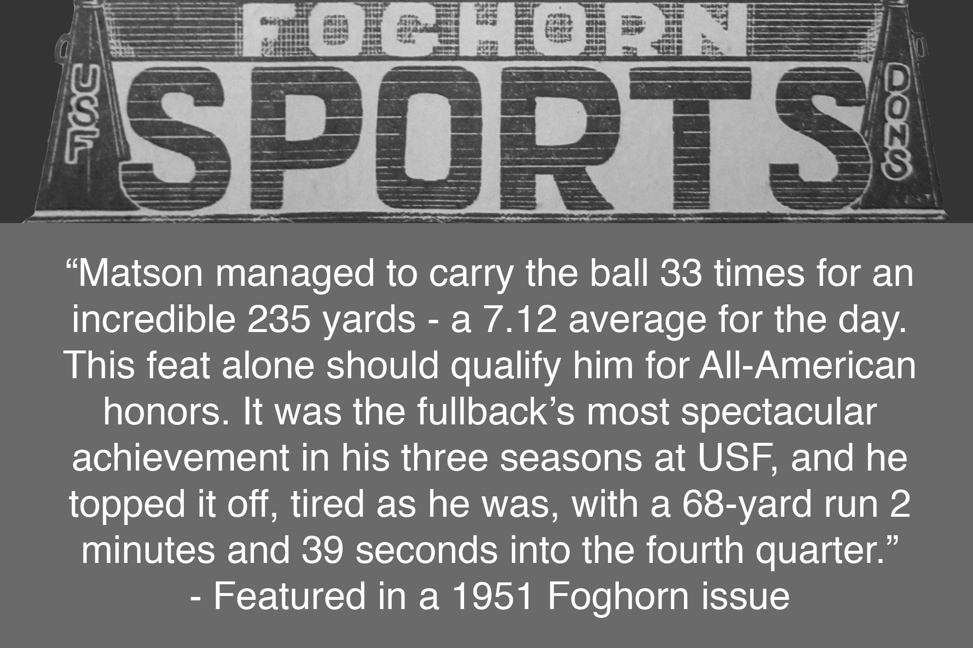 ESPN to Air Documentary About 1951 Dons Football Team - San Francisco  Foghorn