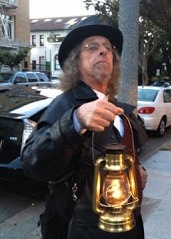 Jim Fassbinder leads the San Francisco Ghost Hunt, which is a ghost tour of the Queen Anne Hotel. John Holton/FOGHORN