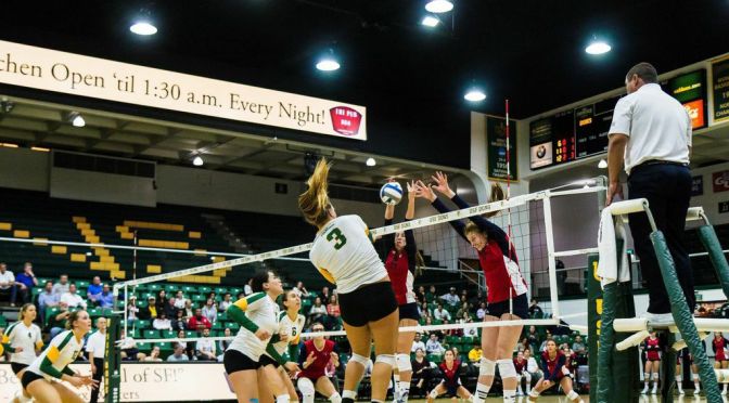 Volleyball: Dons Overwhelmed by Nationally Ranked BYU, San Diego
