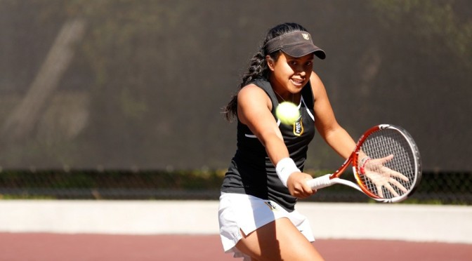 Andrea Ka went undefeated in all four of her singles matches. COURTESY OF DONS ATHLETICS
